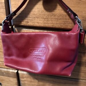Coach Burgundy Leather Shoulder Bag